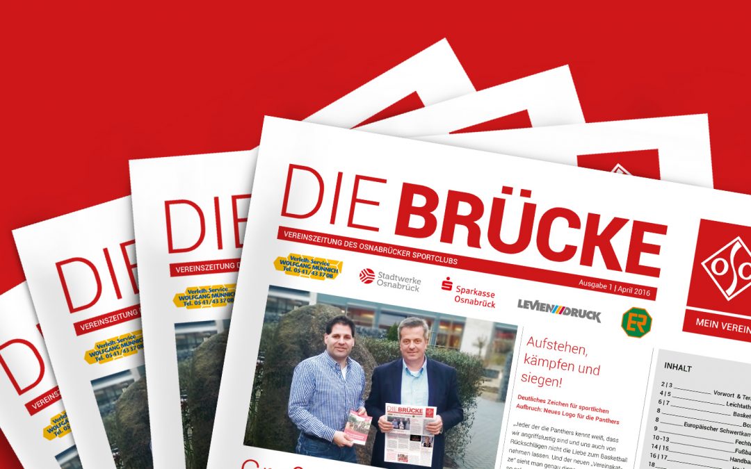 team4media gestaltet Relaunch der Vereinszeitung "Die Brücke" vom OSC