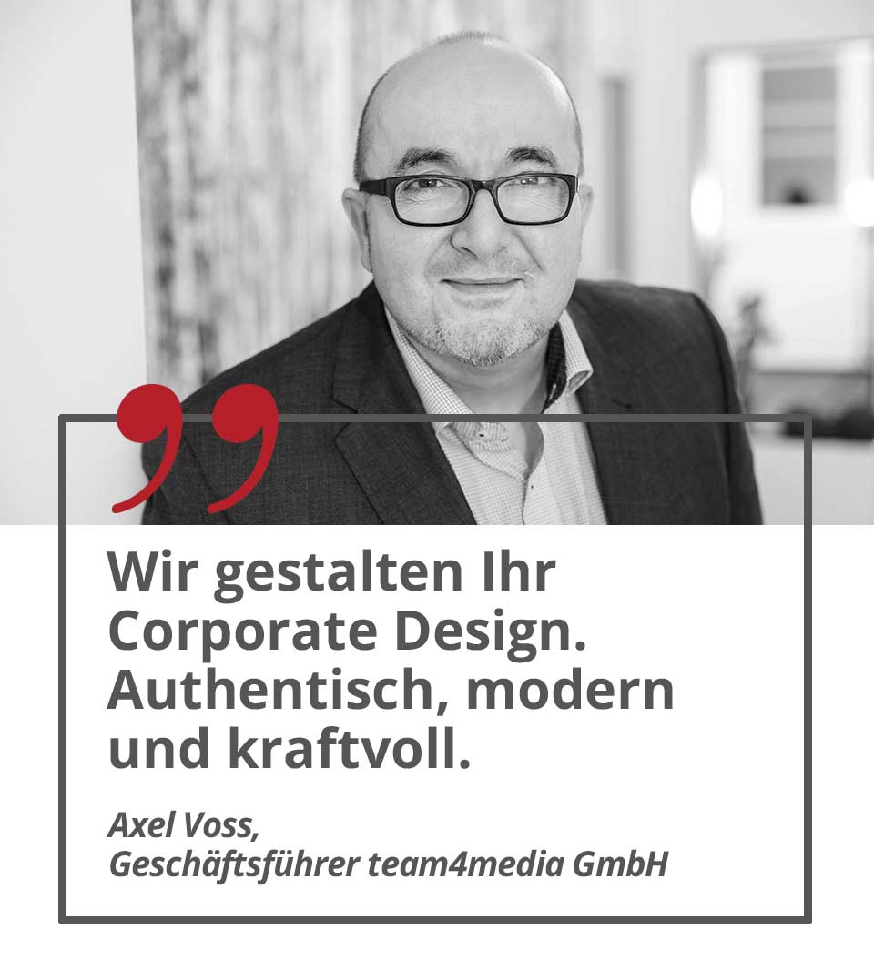 Axel Voss, Geschäftsführer der Werbeagentur team4media aus Osnabrück - Experte für Corporate Design